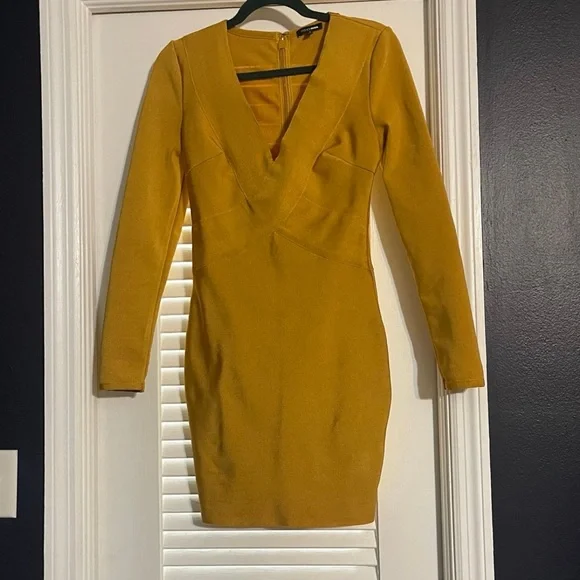 Fashion Nova Wrapped BodyCon Dress SMALL - Picture 2 of 7